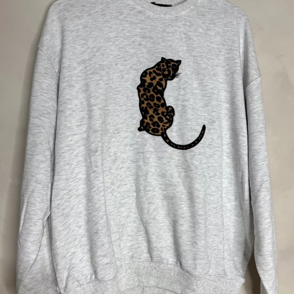 Sudadera gris Leopardo